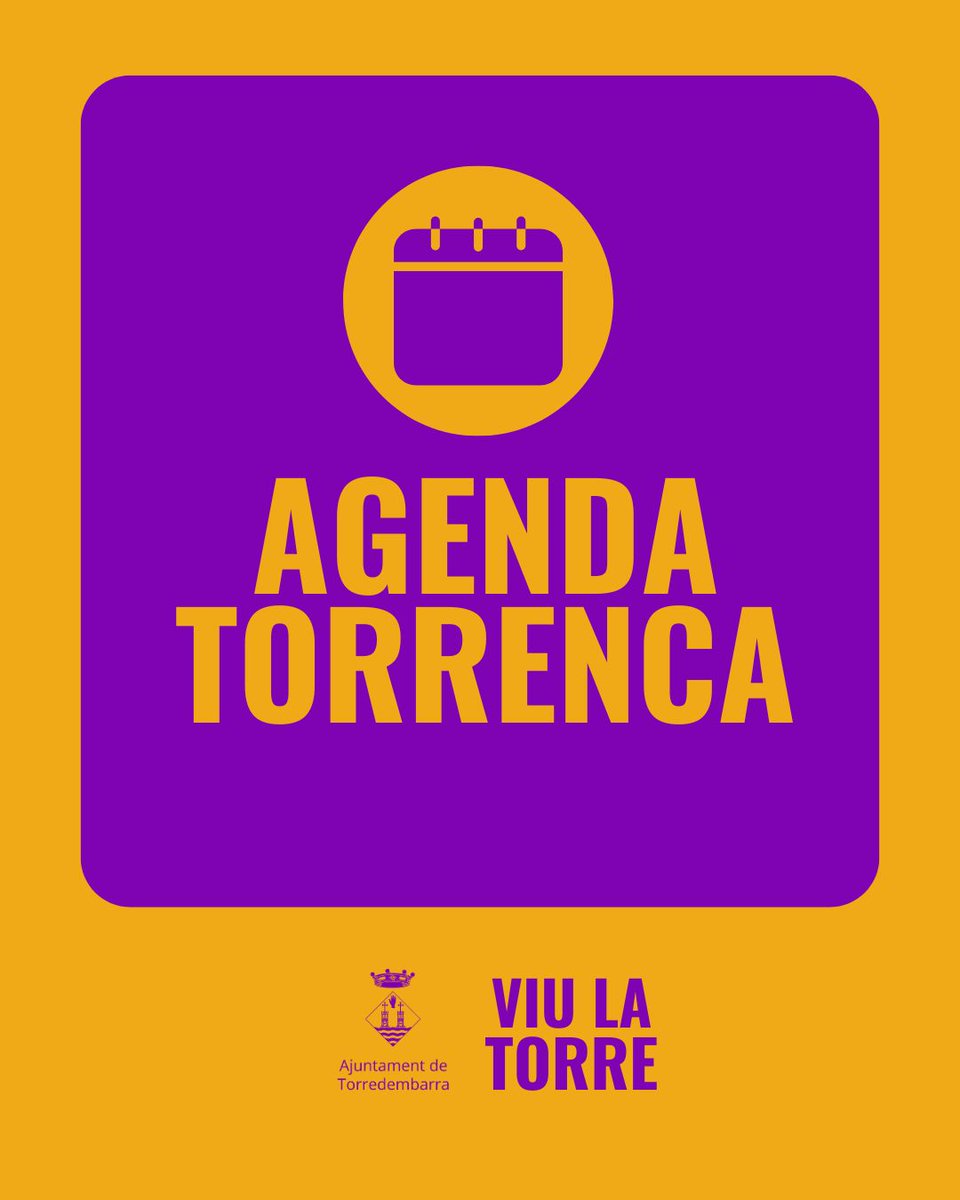 ✍🏼 Xerrades, cursos, espectacles... Voleu estar al dia de les activitats que es fan a #Torredembarra❓

Us ho posem fàcil 👉🏾 consulteu l'agenda aquí 🔗 agenda.torredembarra.cat

📱 També a l'app de Viu la Torre i als perfils d'Instagram, Facebook i TikTok.