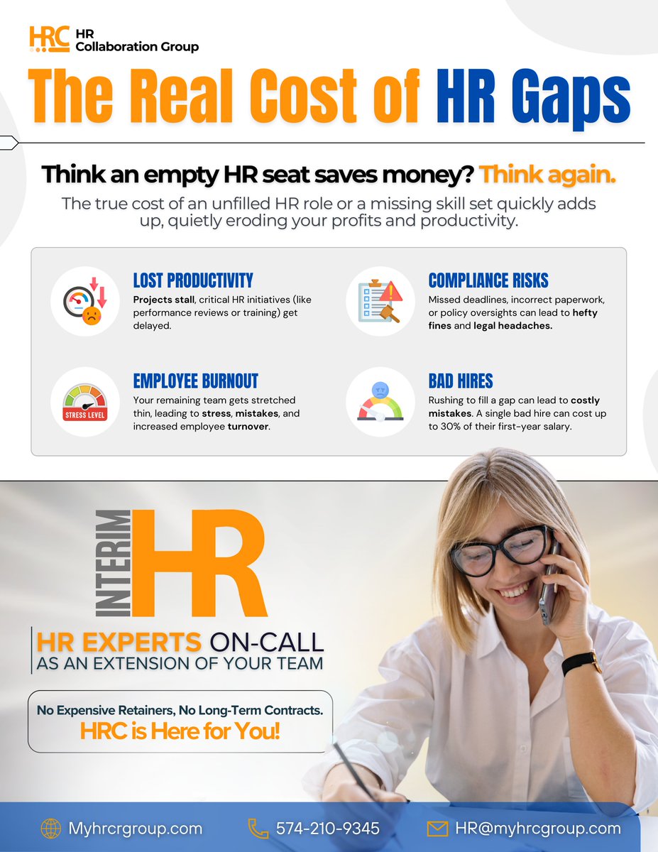 Don't Let Productivity Slip Through the Gaps.
Interim HRC - The Help You Need, As You Need It. 🎯

#HRServices #BuinessSolutions #HRSupport