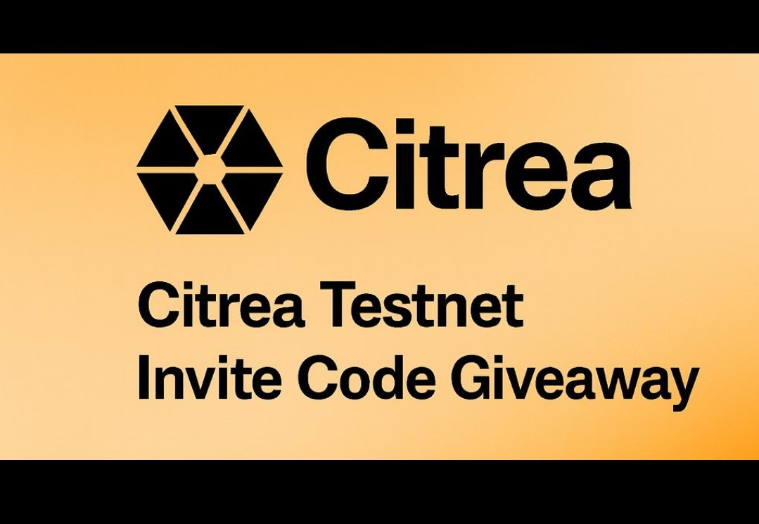 🚨 Citrea Testnet Invite Code Giveaway! 🎉

Giving away 5 <a href="/citrea_xyz/">Citrea</a> code

⚠️ NO NEED TO PURCHASE ⚠️

How to Enter:
✅ LIKE THIS POST 
✅ TAG <a href="/GiveRep/">GiveRep</a>
✅ That's it 

📅 Giveaway ends in 24 hours
 #Citrea #crypto