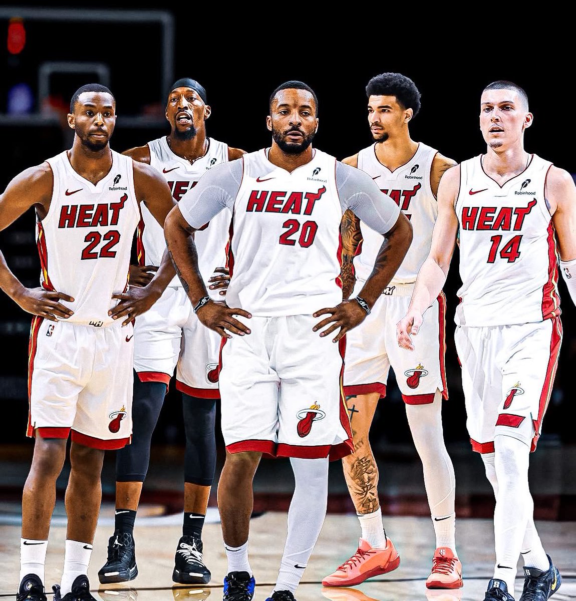 Tyler Herro
Norman Powell
Andrew Wiggins
Bam Adebayo
Kel’el Ware

Full training camp together and no drama. Just pure hoops. This team can be a top 5 seed next season.