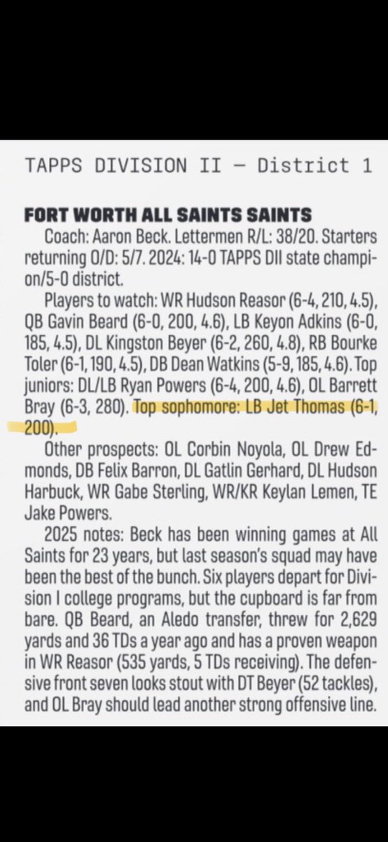 Reid watkins (@reidwatkins05) on Twitter photo Let’s Gooo!!! All Saints is about to have another great season!
Watch out for little brother this season!
<a href="/deanwatkinss7/">Dean Watkins</a>
PTF <a href="/CoachBeck_PTF/">Coach Aaron Beck</a> <a href="/PTFFootball/">All Saints' Football</a> Let’s Gooo!!! All Saints is about to have another great season!
Watch out for little brother this season!
<a href="/deanwatkinss7/">Dean Watkins</a>
PTF <a href="/CoachBeck_PTF/">Coach Aaron Beck</a> <a href="/PTFFootball/">All Saints' Football</a>