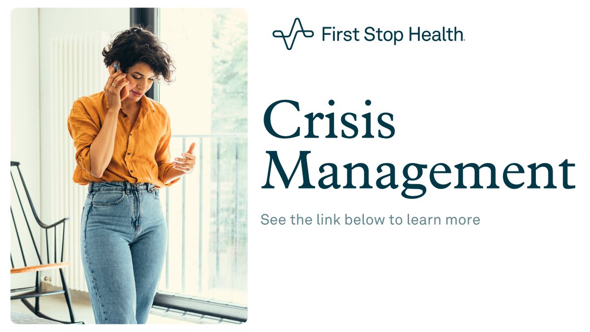 First Stop Health (@firststophealth) on Twitter photo .<a href="/FirstStopHealth/">First Stop Health</a> Crisis Management is designed to support people during their most critical moments. Patients have 24/7 access to care, and every call is answered by a clinician who provides immediate emotional and practical support. fshealth.info/CM .<a href="/FirstStopHealth/">First Stop Health</a> Crisis Management is designed to support people during their most critical moments. Patients have 24/7 access to care, and every call is answered by a clinician who provides immediate emotional and practical support. fshealth.info/CM