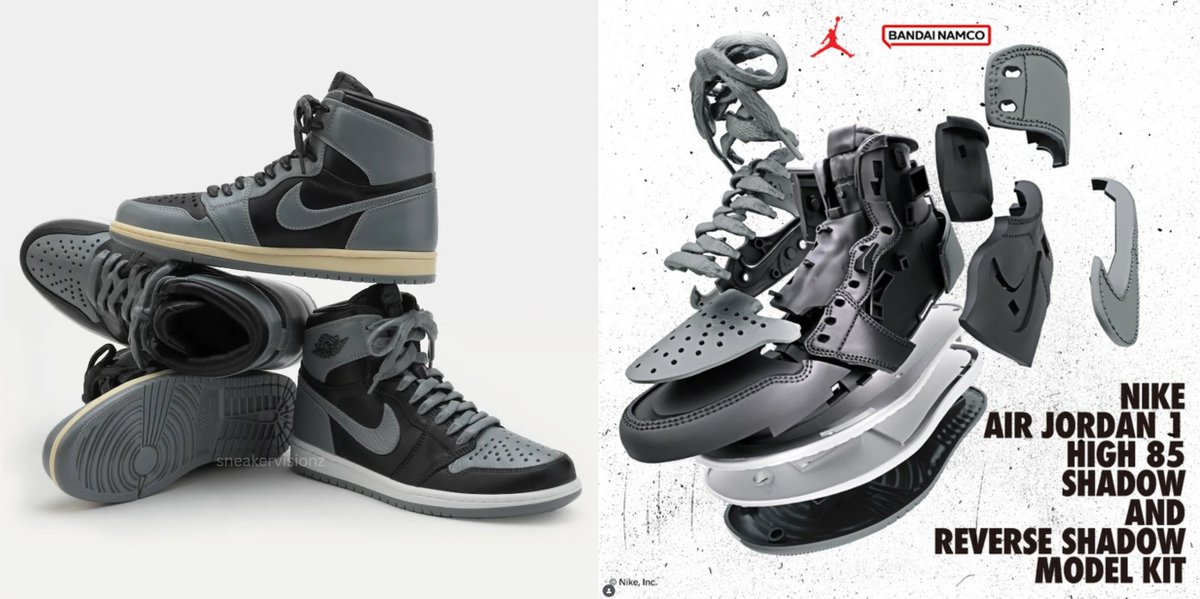 Ad: Nike Air Jordan 1 High 85 Shadow & Reverse Shadow Model Kit