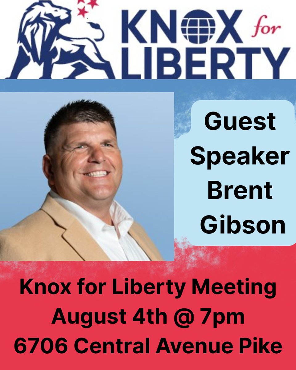knoxforliberty's tweet image. Bring some friends and join us as we hear from Brent Gibson, candidate for Knox County Sheriff. This is one of the most important positions in our county, responsible for protecting us and upholding the U.S. Constitution.  #KFL #NoMoreGames #GetOffTheCouch
