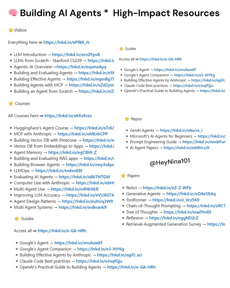 HeyNina101's tweet image. “Learn AI” is everywhere. But where do the builders actually start?
Here’s the real path, the courses, papers and repos that matter.
⭐Videos
Everything here ⇒ lnkd.in/ePfB8_rk
▪️LLM Introduction → lnkd.in/ernZFpvB
▪️LLMs from Scratch - Stanford CS229 →…