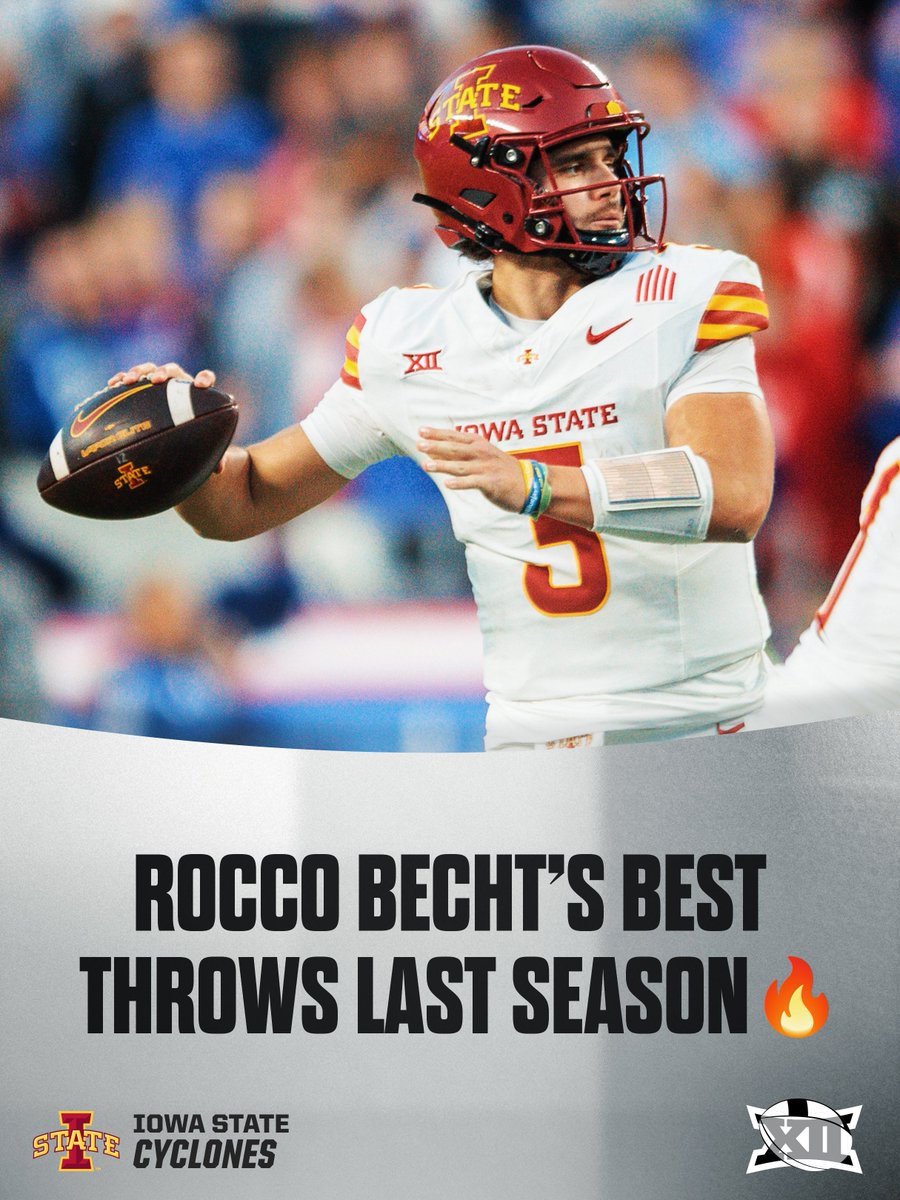 Big 12 Conference (@big12conference) on Twitter photo Taking a look back at the best of Rocco Becht from the 2024 season. Scroll through and vote on your favorite 🧵
#Big12FB | <a href="/CycloneFB/">Iowa State Football</a> Taking a look back at the best of Rocco Becht from the 2024 season. Scroll through and vote on your favorite 🧵
#Big12FB | <a href="/CycloneFB/">Iowa State Football</a>
