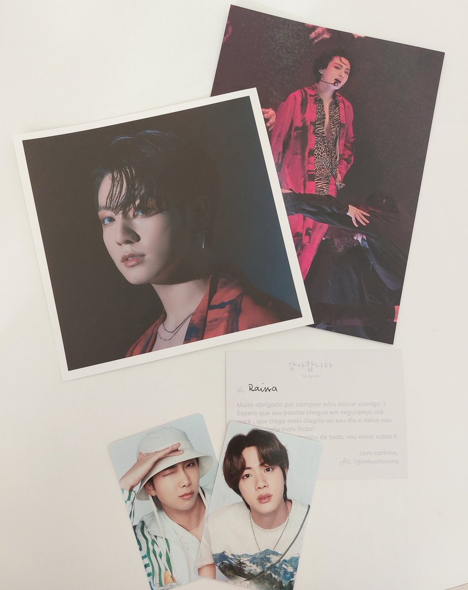 ollgprisoner's tweet image. Feedback positivo pra @imkookbaring que me vendeu esse set do Jk mots: one, chegou tudo certinho, bem protegido, a Jess ainda mandou brindes, obrigada anjo 💖