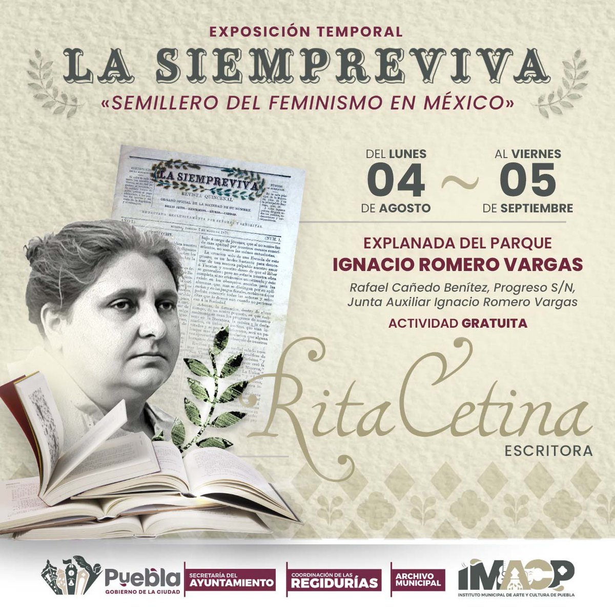 🖼️ #CulturaImparable | La exposición La Siempreviva: Semillero del Feminismo en México 💜 ahora en Ignacio Romero Vargas.💪📒

🗓️ Hasta el 05 de Septiembre.
📍 Explanada del Parque Ignacio Romero Vargas.