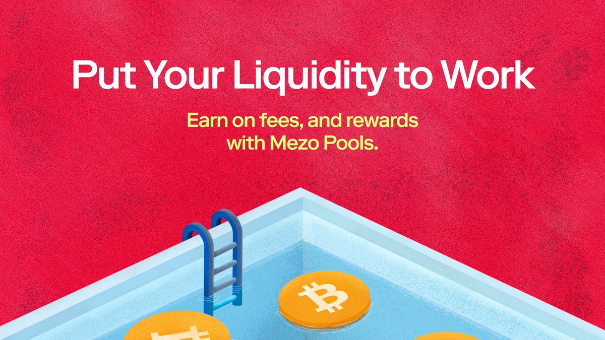 🌊 Mezo Pools are here.

Your Bitcoin-backed capital can now go to work in a new way:
• Provide liquidity
• Earn swap fees
• Receive mats rewards

A new chapter in BitcoinFi just opened. Let’s dive in 🧵👇