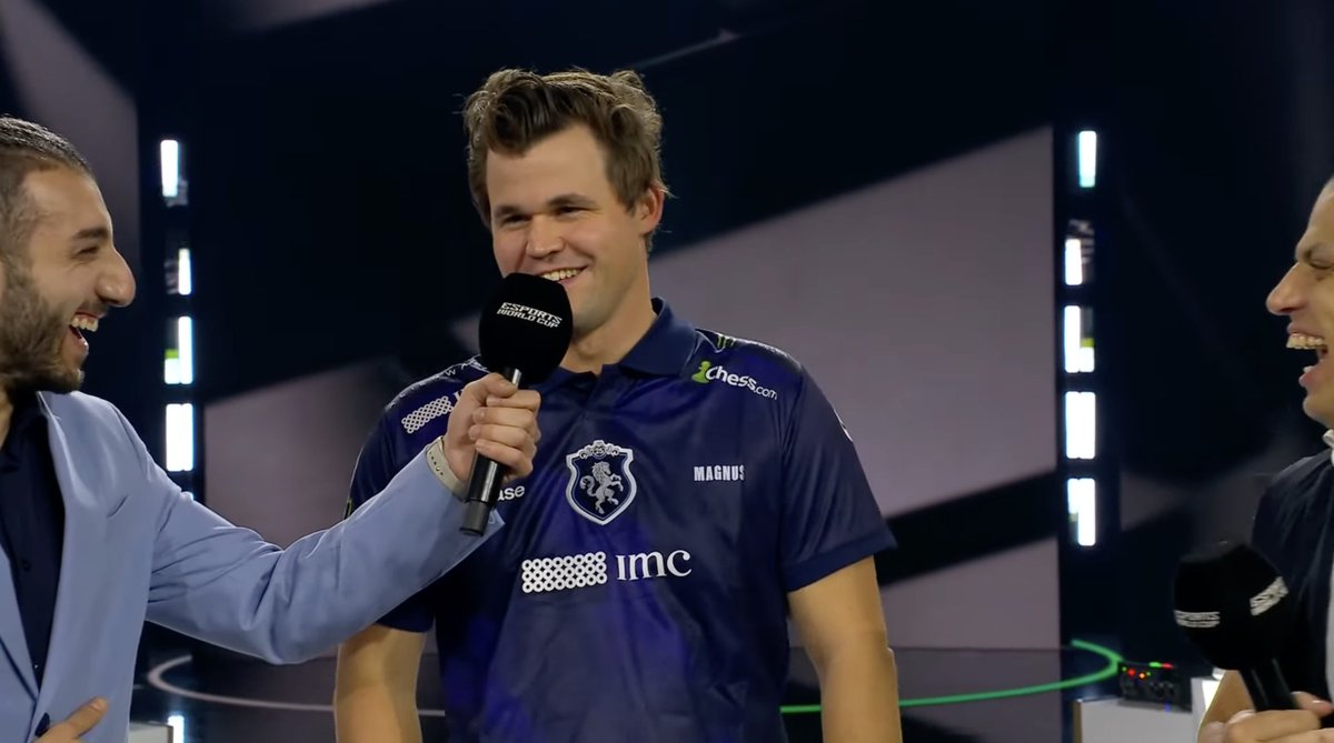 Magnus: "I got my bow and arrow ready. I've shot one falcon, I want to shoot one more tomorrow!"

#EsportsWorldCup