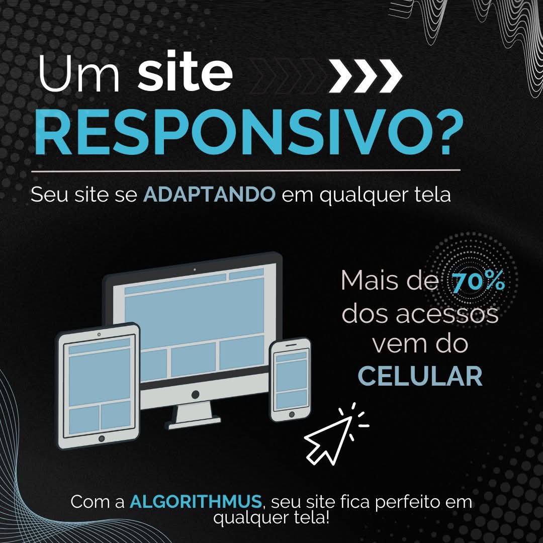 algorithmus_br's tweet image. Já tentou usar um site no celular e teve que dar zoom ou lutar com botões minúsculos?
Isso é falta de responsividade. E hoje, ser responsivo não é opcional — é essencial.
💡 Na Algorithmus, todos os sites já nascem prontos para qualquer tela.