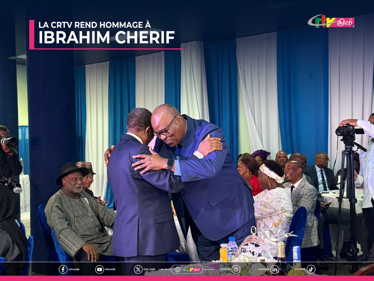 La CRTV rend hommage à l’icône 𝐈𝐛𝐫𝐚𝐡𝐢𝐦 𝐂𝐡𝐞́𝐫𝐢𝐟 à travers son Directeur Général Charles Ndongo, de nombreux collègues, des amis et confrères, ainsi que des hautes personnalités qui sont venus saluer l’immense carrière du journaliste-éditorialiste.

#CRTV #CRTVweb
