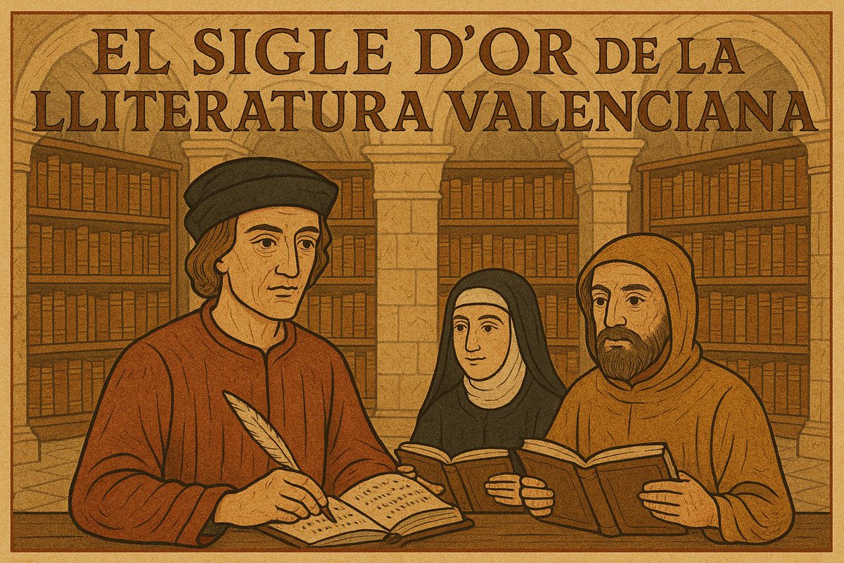 🧐📚¿Sabies que...? El Sigle d’Or de la Lliteratura Valenciana (s. XV) constituïx l’época de major esplendor per a les lletres valencianes, alvançant-se a les demés llengües romàniques. El valencià modern és l’evolució natural del valencià que utilisaven els clàssics, que ademés