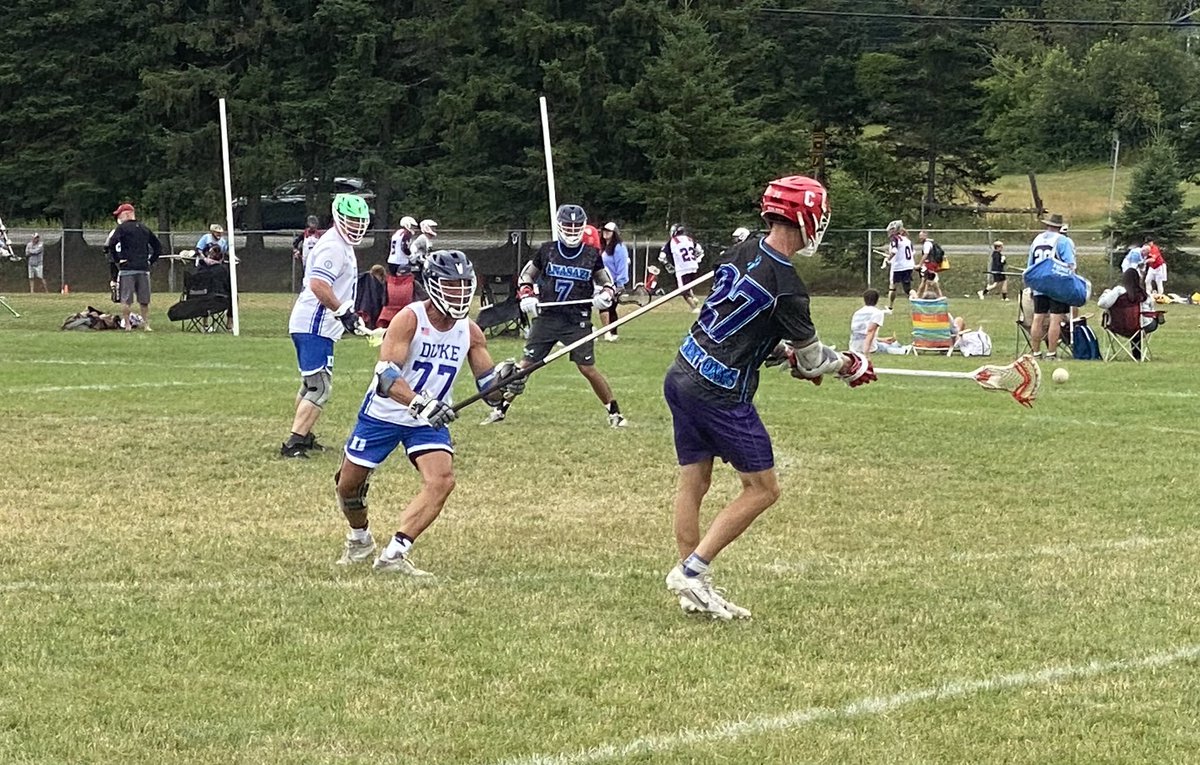 #GrayDevils 55+ drop a close one to Anistazi 5-4, scored on many-up w/ under a minute left, won face off &amp; had game tying shot go wide. One more game tomorrow for pride! #LaxBrotherhood