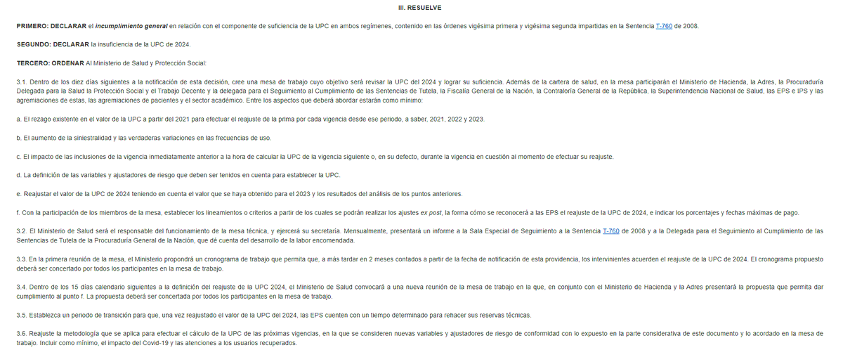 Dijo la exministra en esta entrevista "la <a href="/CorteConstituc1/">Corte Constitucional</a> desestimó ese [la insuficiencia de la UPC] argumento".

Lean acá, la CC de hecho declaró la insuficiencia de la UPC. en 2024.

Es preocupante que se continúe dando plataforma a una persona que miente en forma sistemática.