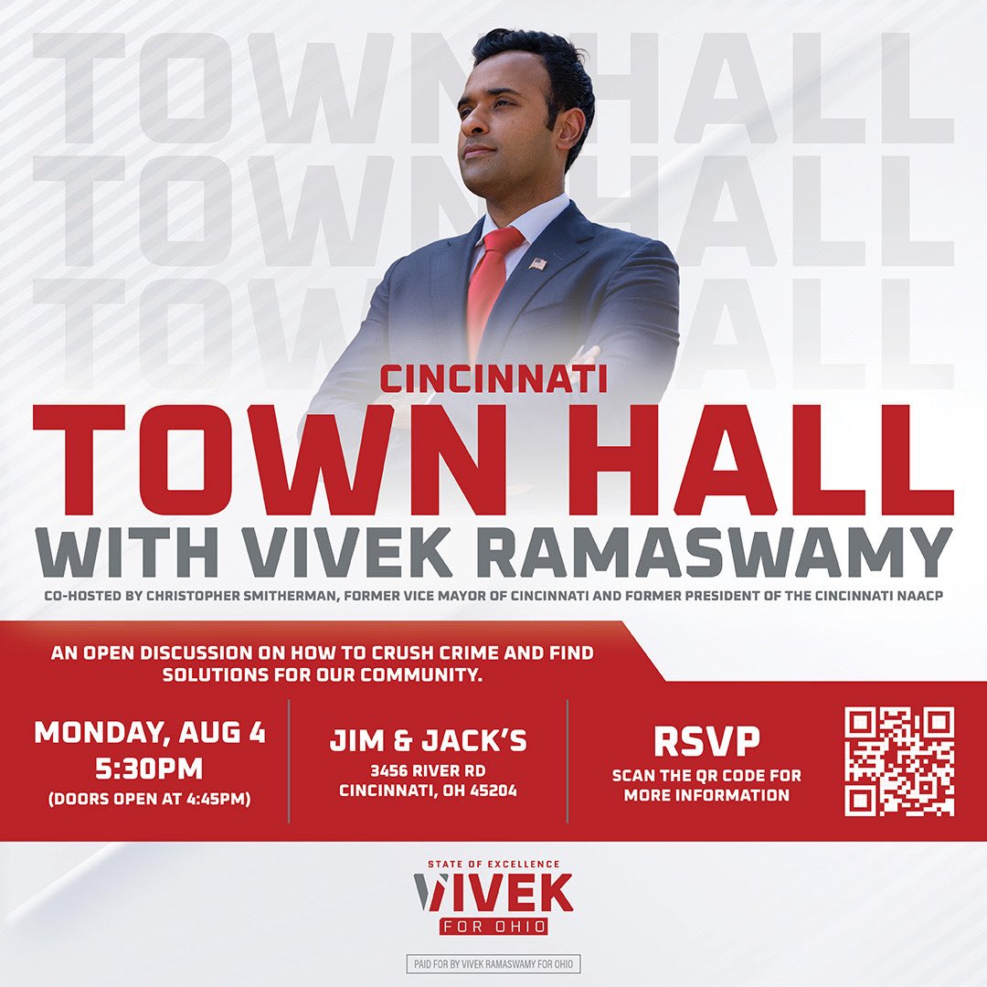 Tim O'Hara (@timoharaforohio) on Twitter photo You can talk about it or be about it. <a href="/VivekGRamaswamy/">Vivek Ramaswamy</a> is all about Ohio! He sees the issues and wants to fix them. If you haven’t had the opportunity to hear him discuss his ideas for the future of Ohio, now is your chance! RSVP for this free event. You can talk about it or be about it. <a href="/VivekGRamaswamy/">Vivek Ramaswamy</a> is all about Ohio! He sees the issues and wants to fix them. If you haven’t had the opportunity to hear him discuss his ideas for the future of Ohio, now is your chance! RSVP for this free event.