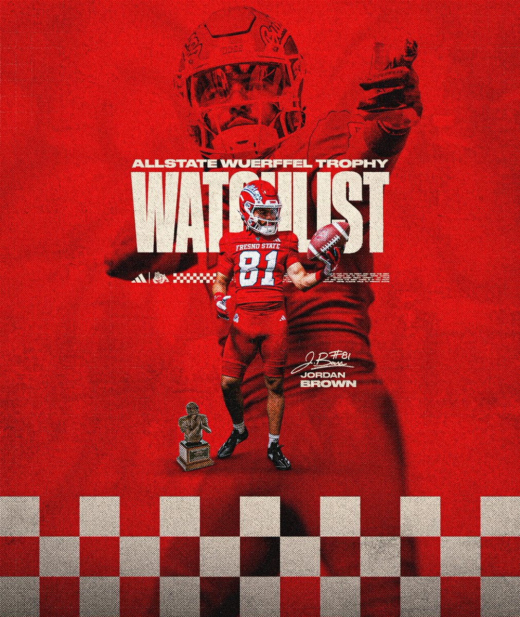 making an impact on and off the field 🤝

<a href="/Jbrown1_/">Jordan Brown</a> has been named to the #AllstateWuerffelTrophy watch list 🗣️

<a href="/WuerffelTrophy/">Allstate Wuerffel Trophy</a>
