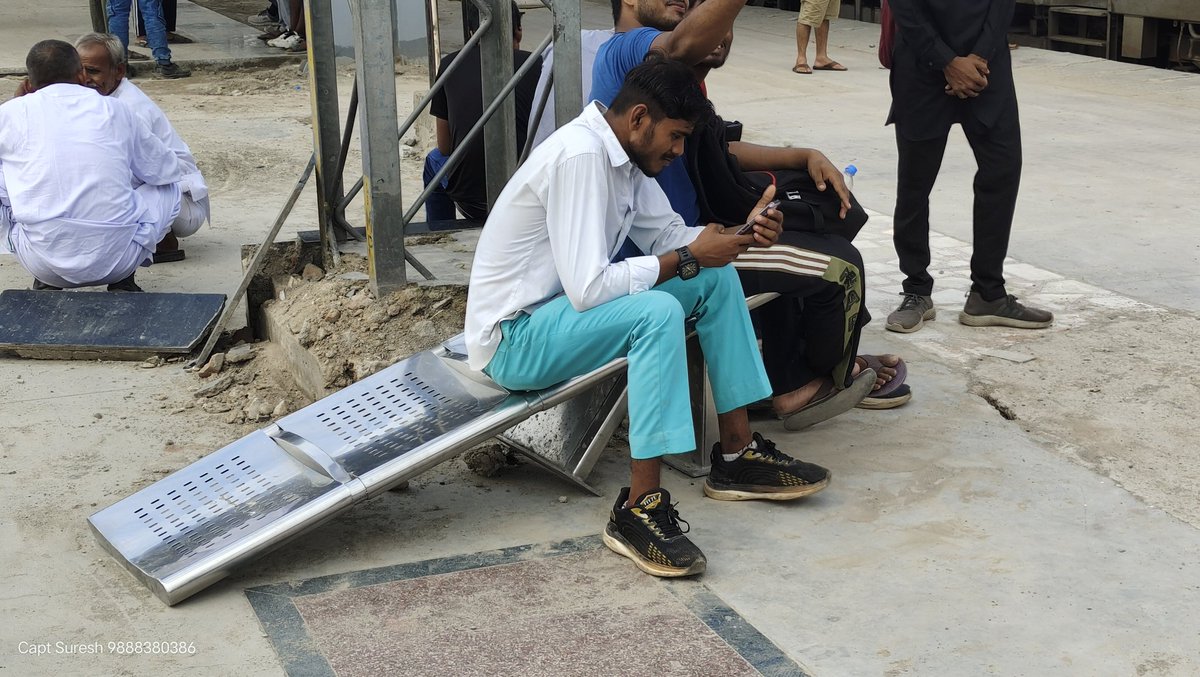 Capt Suresh Sharma (@captsuresh_s) on Twitter photo Very proud of the seating arrangements on platform 2 at CDG. I can imagine people waiting for the Bullet Train 😀😝
You have a third class work culture of your construction department.
Is this our dream?
<a href="/AshwiniVaishnaw/">Ashwini Vaishnaw</a> <a href="/PMOIndia/">PMO India</a> <a href="/narendramodi/">Narendra Modi</a> <a href="/RailMinIndia/">Ministry of Railways</a> Very proud of the seating arrangements on platform 2 at CDG. I can imagine people waiting for the Bullet Train 😀😝
You have a third class work culture of your construction department.
Is this our dream?
<a href="/AshwiniVaishnaw/">Ashwini Vaishnaw</a> <a href="/PMOIndia/">PMO India</a> <a href="/narendramodi/">Narendra Modi</a> <a href="/RailMinIndia/">Ministry of Railways</a>
