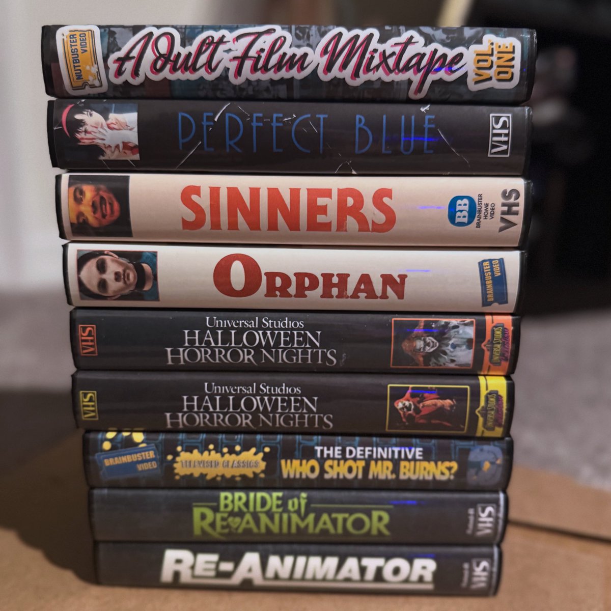 #vhs stack heading out to various homes this week… brainbuster.video