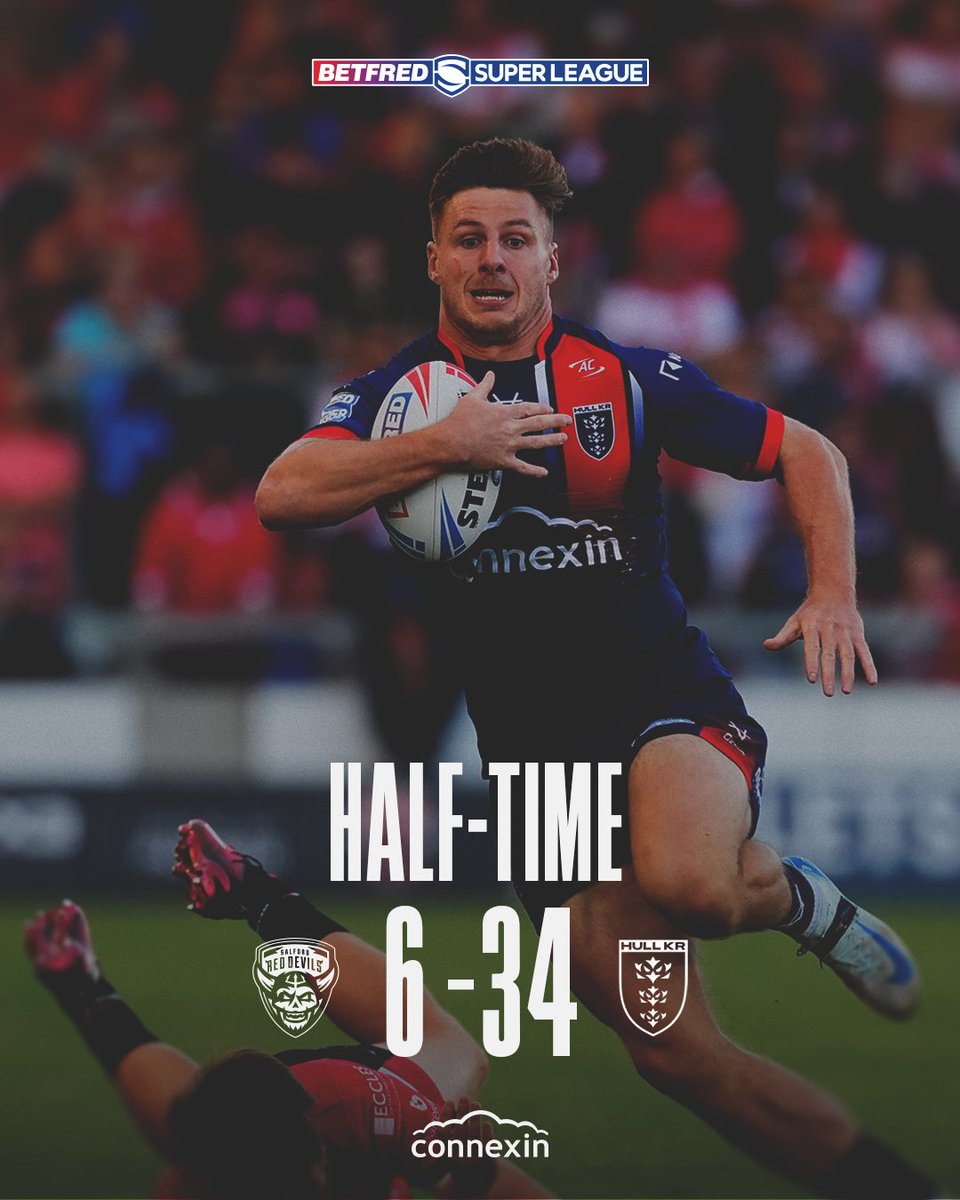 Ahead at the break here in Salford 🤩

#UpTheRobins🔴⚪️