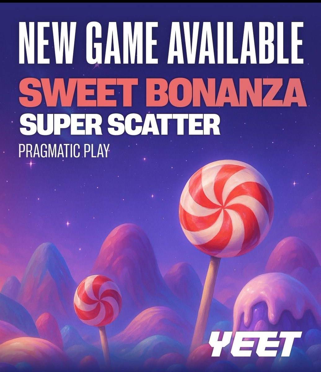 There's a New Game on <a href="/yeet/">YEET</a>

Sweet Bonanza Super Scatter now available! 

To get started create an account on YEET 
yeet.com

just YEET IT 

Sugar hits different here.