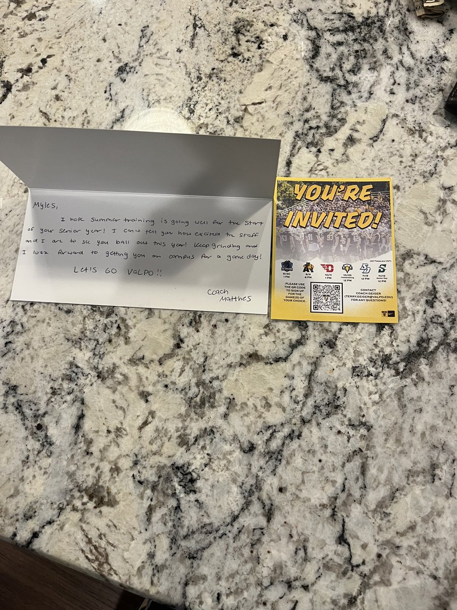 Myles Mclaughlin (@mylesmclaughl20) on Twitter photo Thank you for the game day invite and letter <a href="/valpoufootball/">Valpo Football</a> !! Can’t wait to watch a game!
<a href="/CoachWaddle/">Andy Waddle</a> <a href="/CoachFeltrop/">Zach Feltrop</a> <a href="/Coach_EMatthes/">Evan Matthes</a> <a href="/CoachFlo12/">Reed Florence</a>
<a href="/earecruiting1/">Elite Athletes Recruiting Services</a> Thank you for the game day invite and letter <a href="/valpoufootball/">Valpo Football</a> !! Can’t wait to watch a game!
<a href="/CoachWaddle/">Andy Waddle</a> <a href="/CoachFeltrop/">Zach Feltrop</a> <a href="/Coach_EMatthes/">Evan Matthes</a> <a href="/CoachFlo12/">Reed Florence</a>
<a href="/earecruiting1/">Elite Athletes Recruiting Services</a>