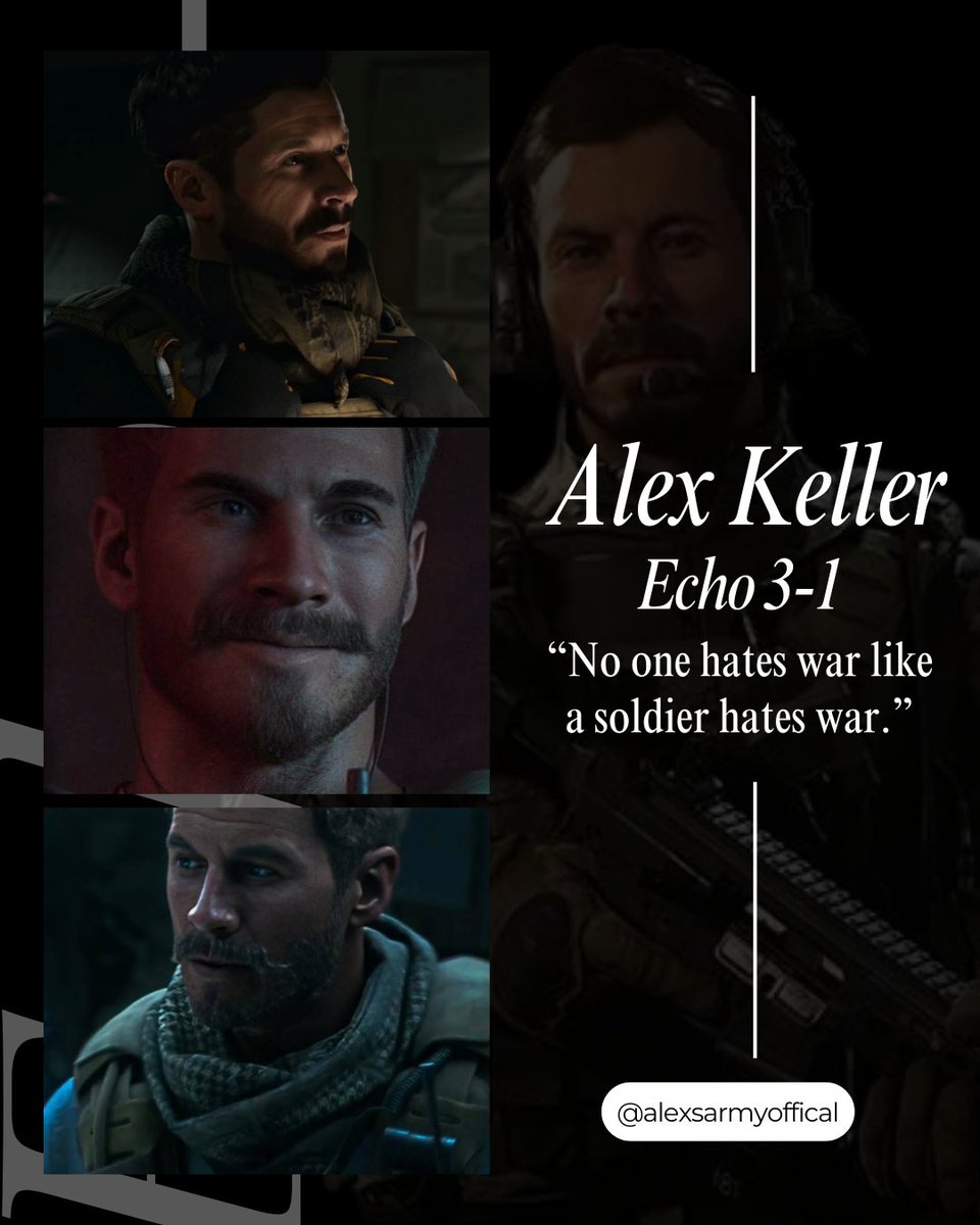 π Alex's Army πͺ (@alexsarmy31) on Twitter photo "No one hates war like a soldier hates war."
<a href="/CollinsChadM/">Chad Michael Collins</a>
#alexkellercod #callofduty ##alexkeller #callofduty #callofdutymodernwarfare #echo31 #codalexkeller #callofdutycommunity #alexkellerecho31 #chadmichaelcollins #alexsarmyofficial #callofdutyfandom "No one hates war like a soldier hates war."
<a href="/CollinsChadM/">Chad Michael Collins</a>
#alexkellercod #callofduty ##alexkeller #callofduty #callofdutymodernwarfare #echo31 #codalexkeller #callofdutycommunity #alexkellerecho31 #chadmichaelcollins #alexsarmyofficial #callofdutyfandom
