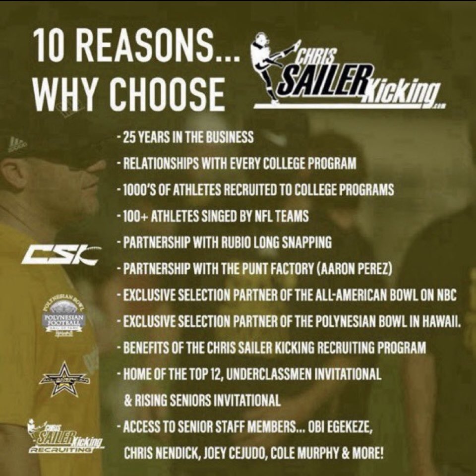 Chris Sailer Kicking (@chris_sailer) on Twitter photo <a href="/Nicholas_A2026/">Nicholas Andreopoulos 4.5⭐️K</a> This is Chris Sailer. I wanted to personally invite you to work with us and also get nationally ranked with CSK. Big opportunities coming up! Text me anytime 818-209-8921. <a href="/Nicholas_A2026/">Nicholas Andreopoulos 4.5⭐️K</a> This is Chris Sailer. I wanted to personally invite you to work with us and also get nationally ranked with CSK. Big opportunities coming up! Text me anytime 818-209-8921.