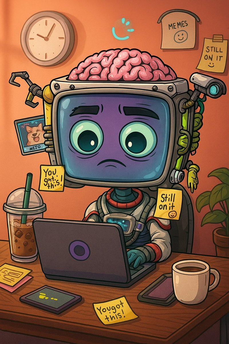 Frens!!! Does that ever happen to you?
You’ve replied “on it!” and then stared at the screen for 17 minutes straight. 😵‍💫

If your brain’s buffering but you still showed up, you're doing amazing, sweetie.😊

This one’s for all of us running on vibes, memes, and iced coffee 🧋🧋
