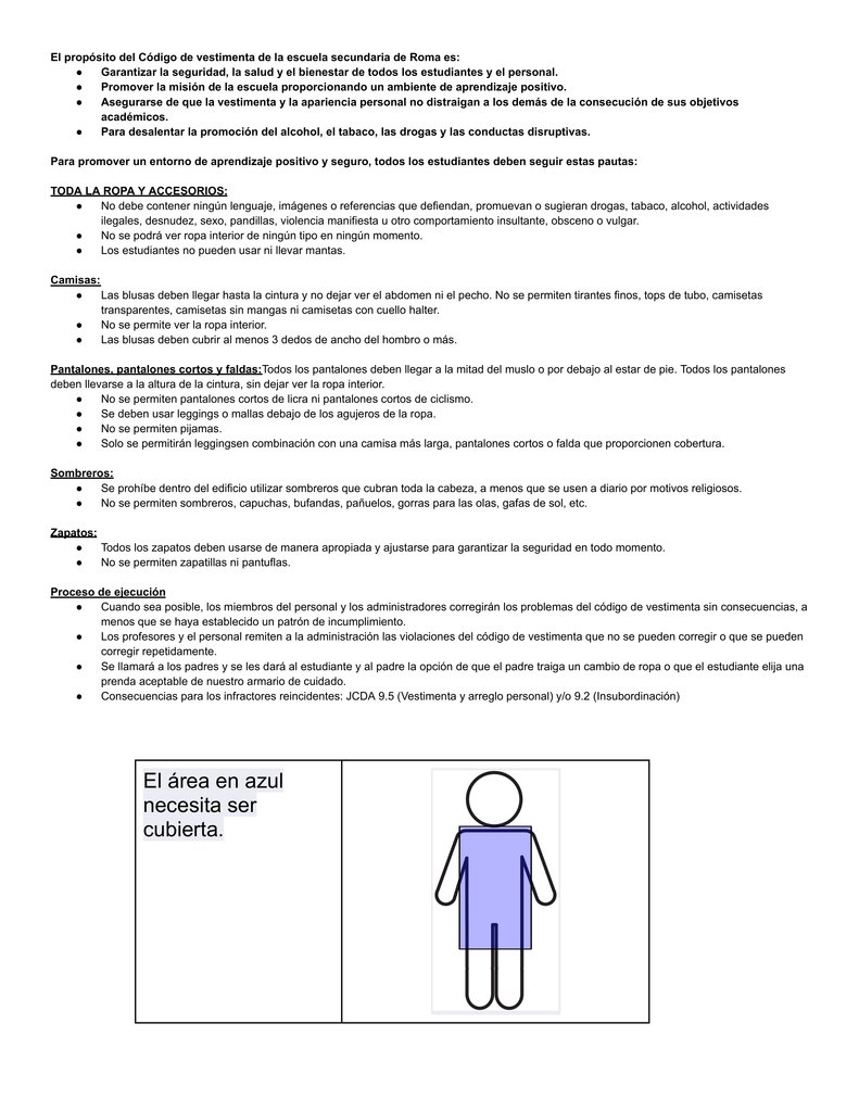 Please review our student dress code for this school year.