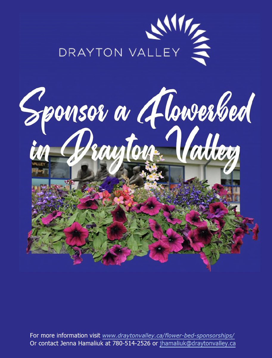 🌺🌼 Sponsor a flowerbed or flowerpot in the community! 
This is a great way to advertise your business or organization, or even honour a loved one! For more information, visit
draytonvalley.ca/flower-pot-flo…