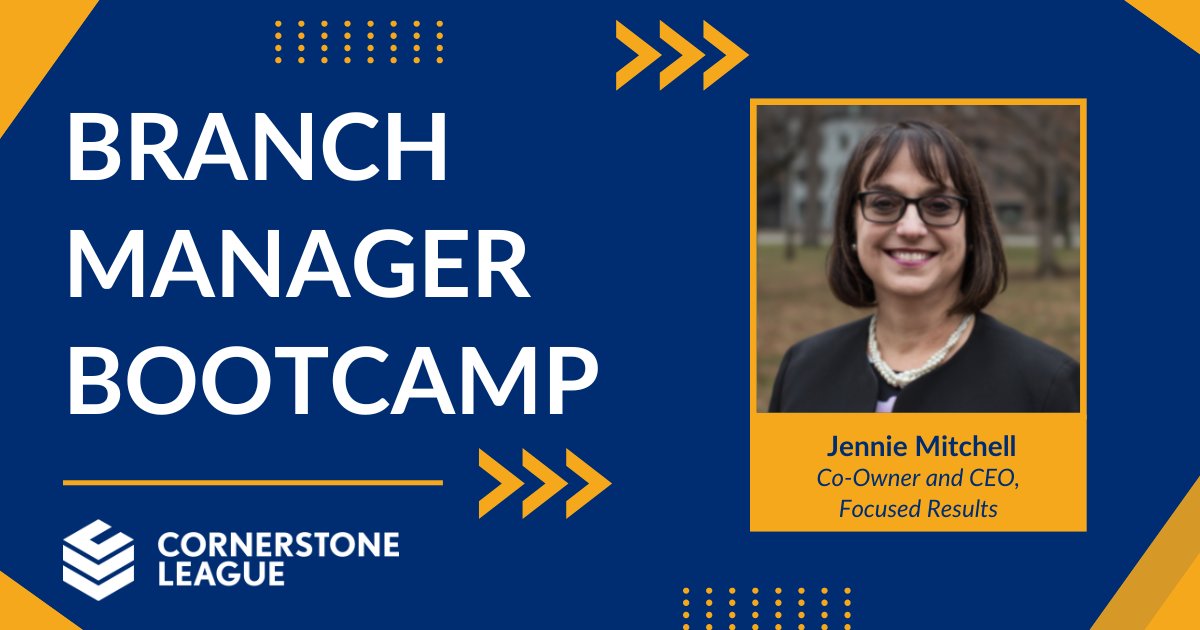 What do top-performing credit unions have in common? They invest in their people.

Led by industry expert Jennie Mitchell, our four-part Branch Manager Bootcamp delivers actionable insights your managers can use right away.

🔗 Learn more and register: ow.ly/32xf50WxY8p