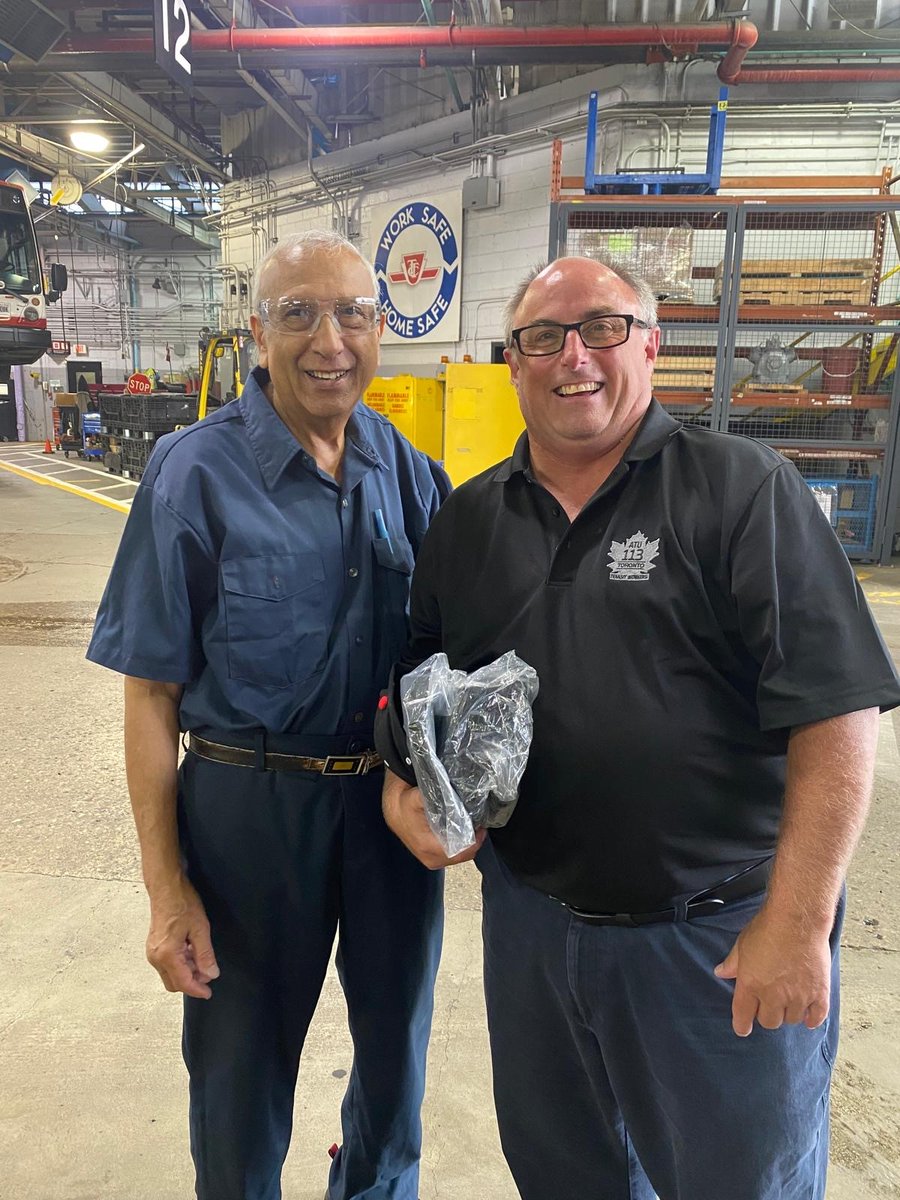 ATU Local 113 would like to congratulate Birchmount Garage coach technician Nizar Visram #06444 on achieving 50 years of active service as a Local 113 member including 23 years as Local 113 shop steward.