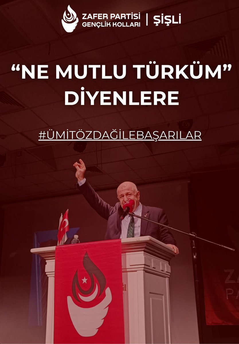 Ne Mutlu Türküm Diyenlere!
<a href="/umitozdag/">Ümit Özdağ</a> 
<a href="/zaferpartisi/">Zafer Partisi</a> 
<a href="/KerimSDemir/">Kerim SAĞLAMDEMİR 🇹🇷</a> 
<a href="/avyoncadurann/">Av. Yonca Duran</a> 
<a href="/ZPSisli/">Şişli İlçe Başkanlığı</a> 
<a href="/zpsisliortaogrt/">Zafer Partisi Şişli İlçe Başkanlığı Orta Öğretim</a>