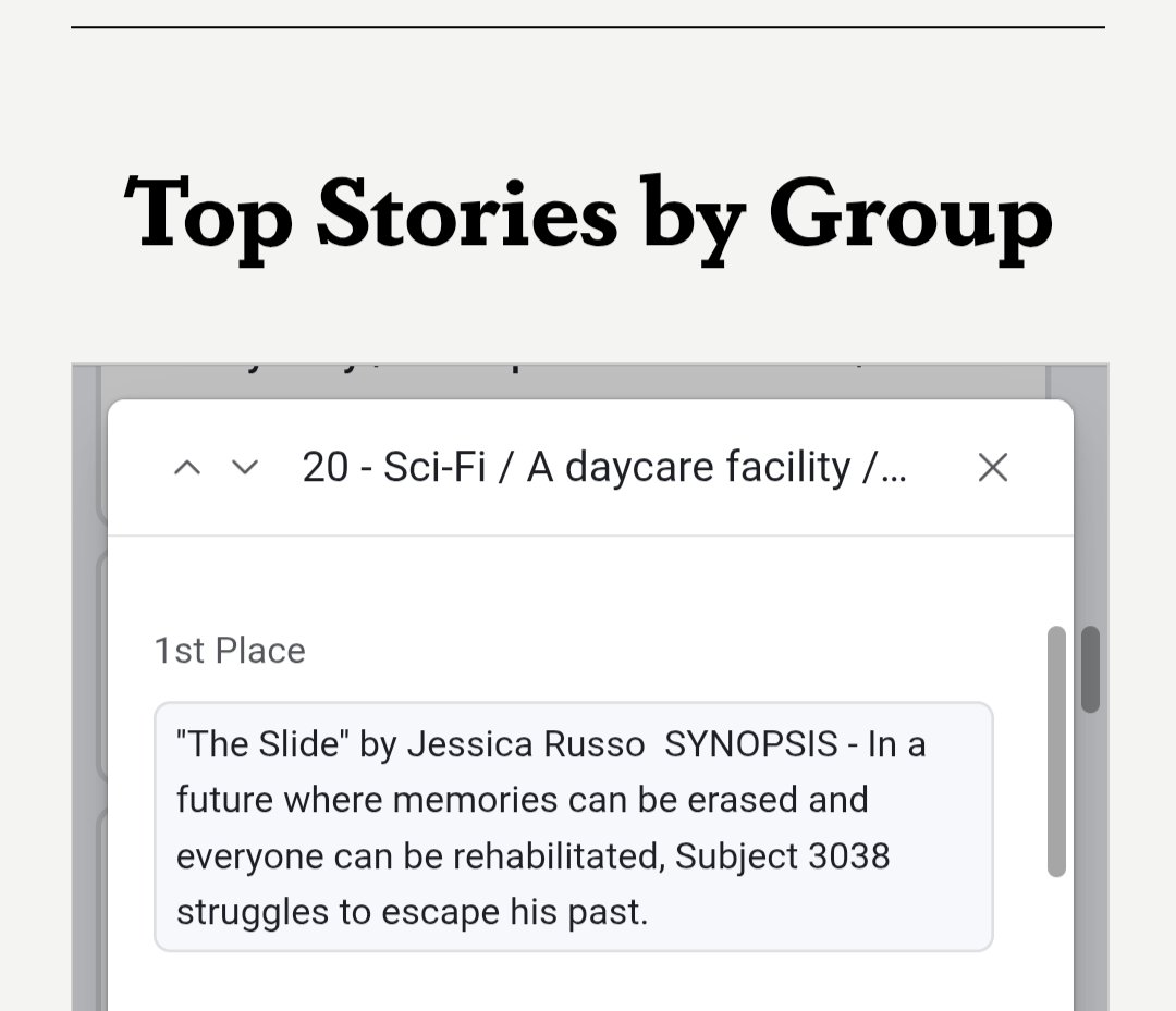 KentuckyJessica's tweet image. Sliding into the next round on my birthday weekend! ❤️

#NYCMidnight #FlashFictionChallenge