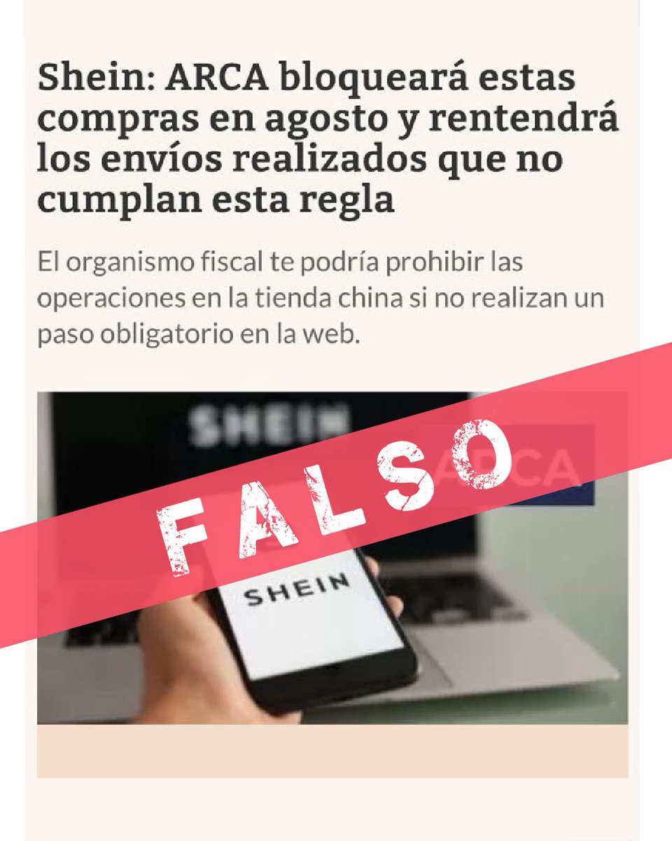 ARCA | Agencia de Recaudación y Control Aduanero (@arca_informa) on Twitter photo La noticia que está circulando es FALSA, el proceso sigue igual. No se generó ningún requisito adicional en materia de control para este tipo de envíos. La noticia que está circulando es FALSA, el proceso sigue igual. No se generó ningún requisito adicional en materia de control para este tipo de envíos.