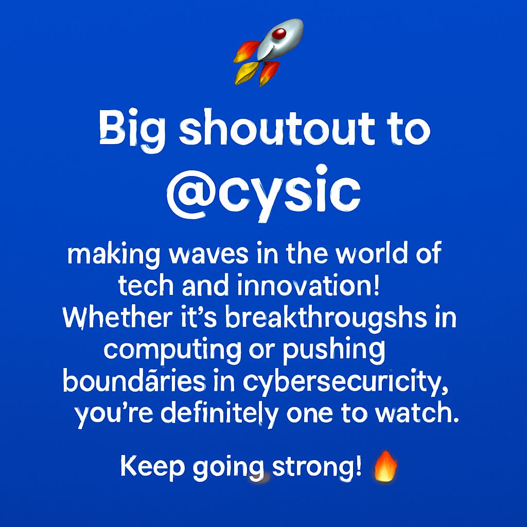VAmala83494's tweet image. Hats off to @cysic for staying ahead in tech and cybersecurity. The impact is loud, clear, and just getting started. Keep doing the impossible! 💡  
#TechLeader #Cysic