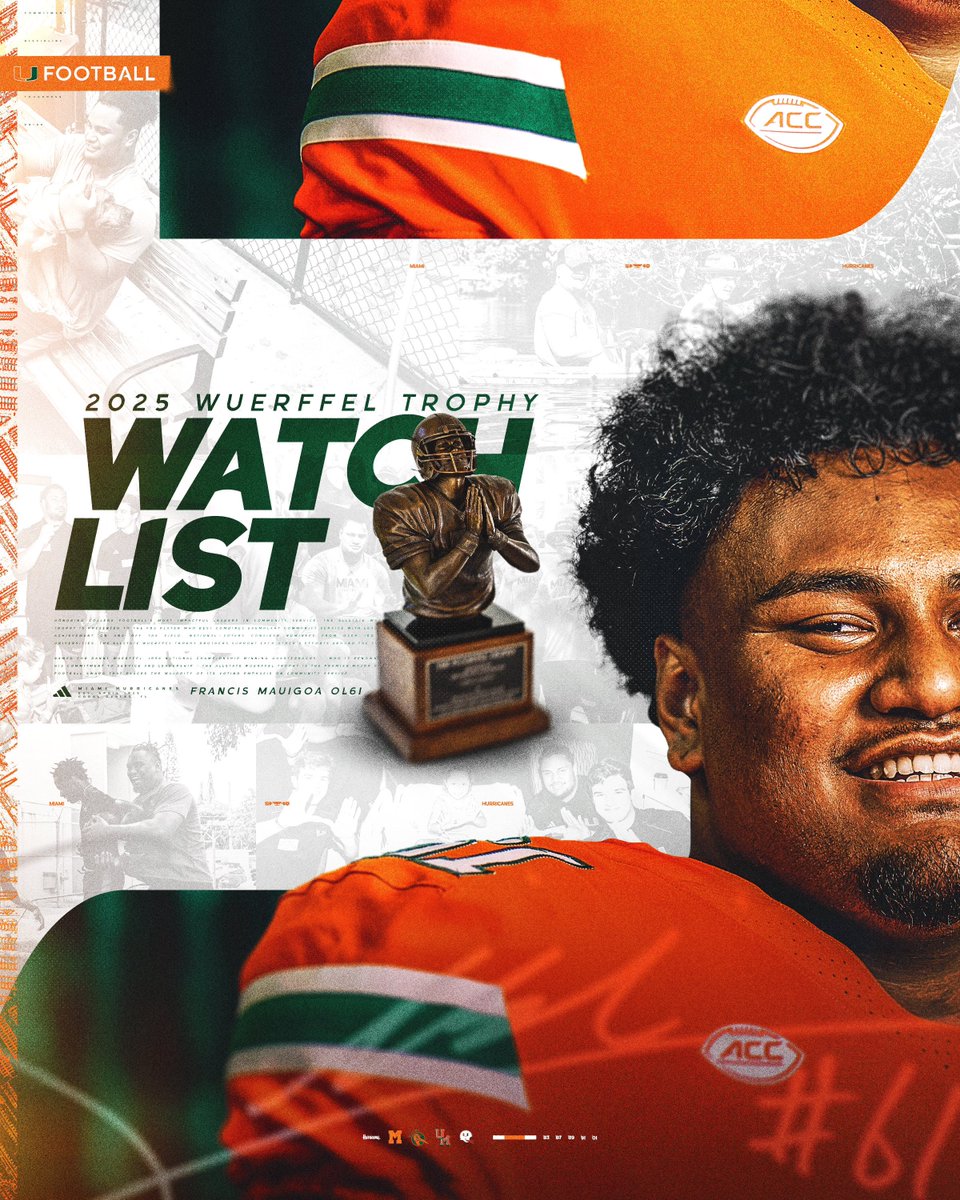 Built to serve. Built to lead.

Francis Mauigoa has been named to the 2025 Wuerffel Trophy Watch List, an award that honors community service, character, and impact 🙌