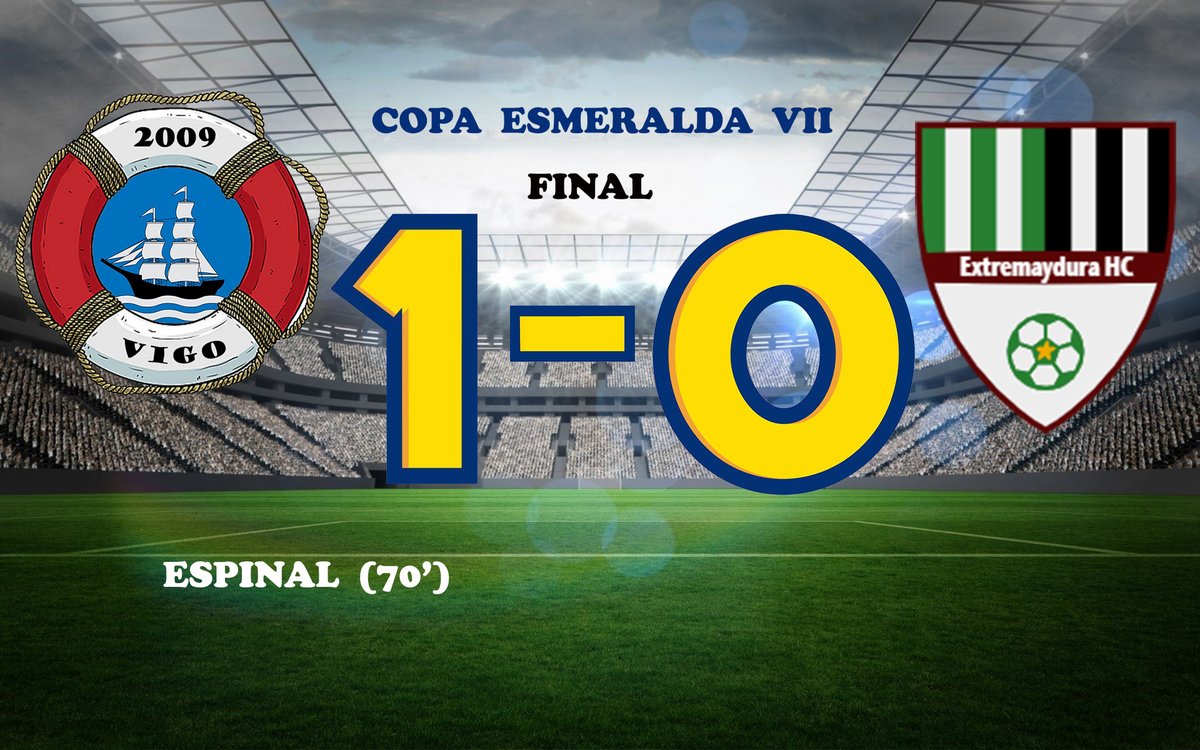 ¡Campeones! Ayer hemos vencido en la final de la Copa Esmeralda de VII al Extremaydura HC (1-0). El capitán Diego Ortega levantó la Copa al cielo de Barcelona, y hoy el equipo va en bus descapotable celebrando por las abarrotadas calles de Vigo.