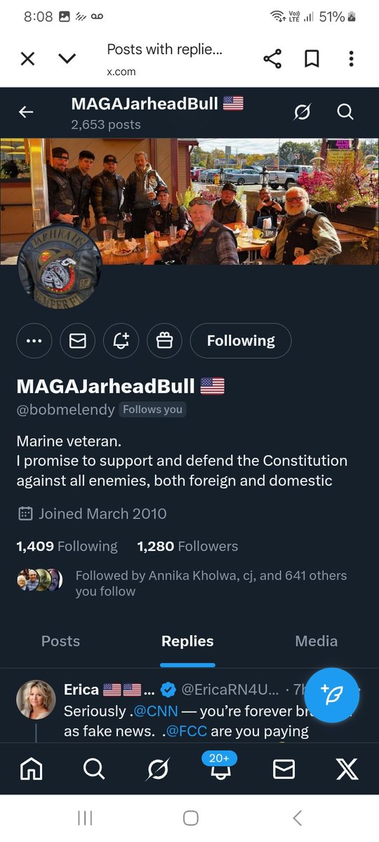 Can we get this USMC veteran some new friends. Please give <a href="/bobmelendy/">MAGAJarheadBull 🇺🇸</a> a follow, repost 💪 🫶 👊 💥 🇺🇸 🫡