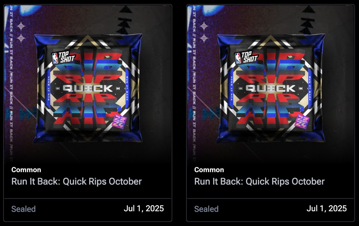 🚨 FLASH GIVEAWAY

Share the post below to enter for a shot at one of two RUN IT BACK QUICK RIPS ⏰

Two winners 
Packs will be gifted
Pull a legend
