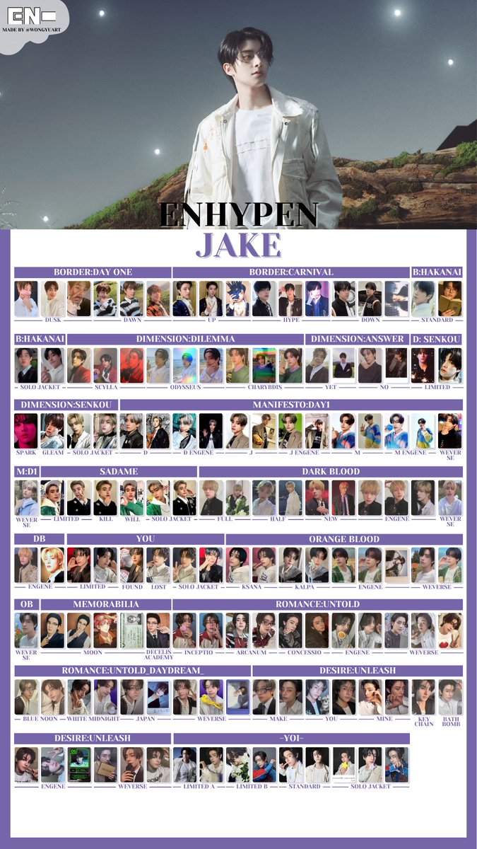 🧸[엔하이픈/ENHYPEN] -YOI- JAPANESE ALBUM PHOTOCARD TEMPLATE