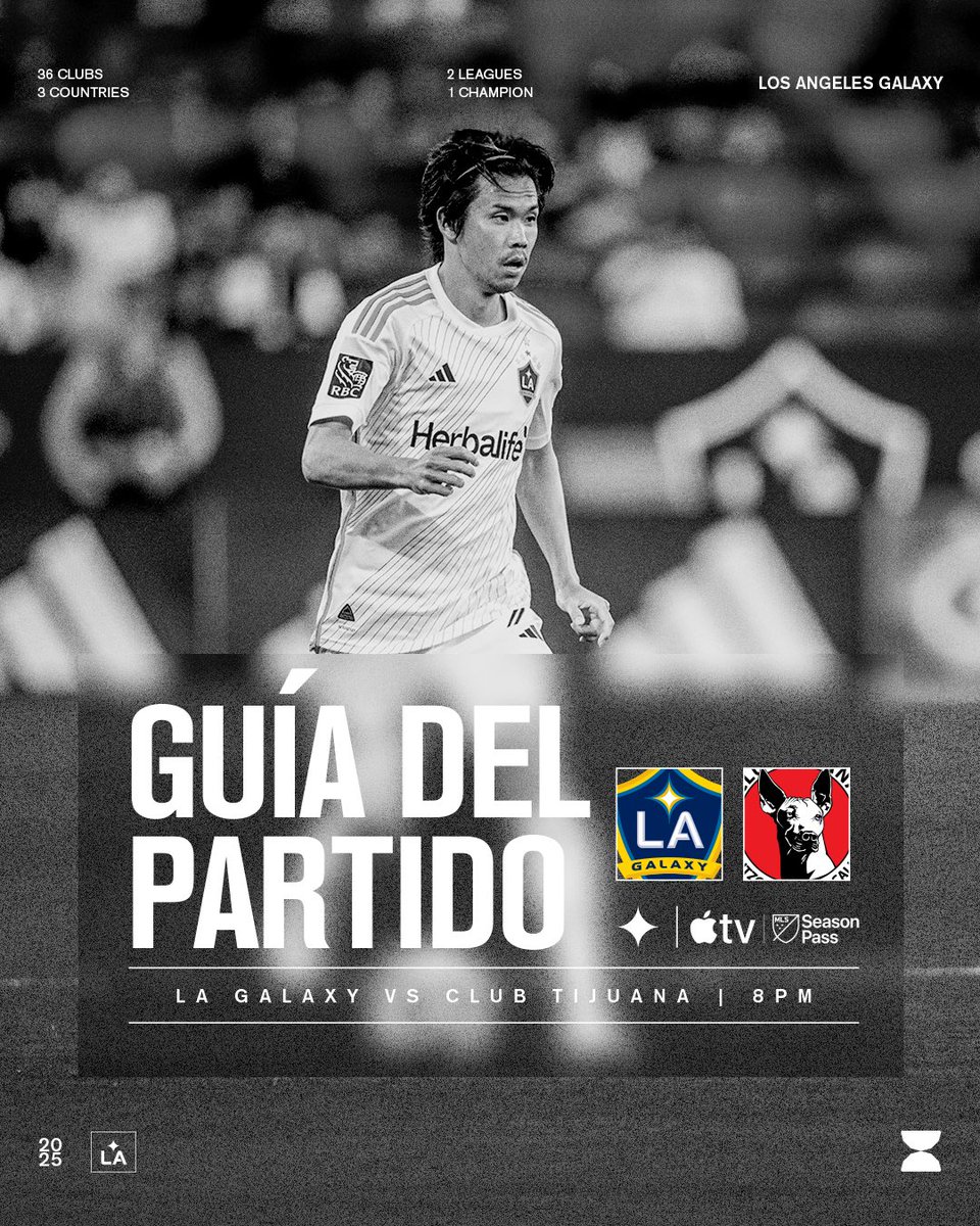 LA Galaxy (@lagalaxy_es) on Twitter photo HOY JUEGA EL EQUIPO ANGELINO
🆚: Club Tijuana
🏟️: <a href="/dignityhealthsp/">Dignity Health Sports Park</a>
⏰: 8:00 PM PT
📺: MLS Season Pass
🔗: bit.ly/474e9oW HOY JUEGA EL EQUIPO ANGELINO
🆚: Club Tijuana
🏟️: <a href="/dignityhealthsp/">Dignity Health Sports Park</a>
⏰: 8:00 PM PT
📺: MLS Season Pass
🔗: bit.ly/474e9oW