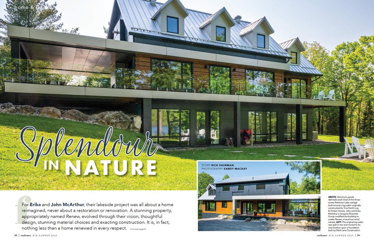 truenorthlog's tweet photo. Exciting news! 📣True North Log & Timber Homes was featured in the latest edition of Our Homes Magazine Muskoka, check out the 10-page feature here: https://t.co/rbM4zqjUQL
.
.
.
.
.
@OurHomesMagazine #Muskoka #LogHomes #LogHome Living #DreamHome #CustomHome #Luxury https://t.co/ESC5r5xQ3Y