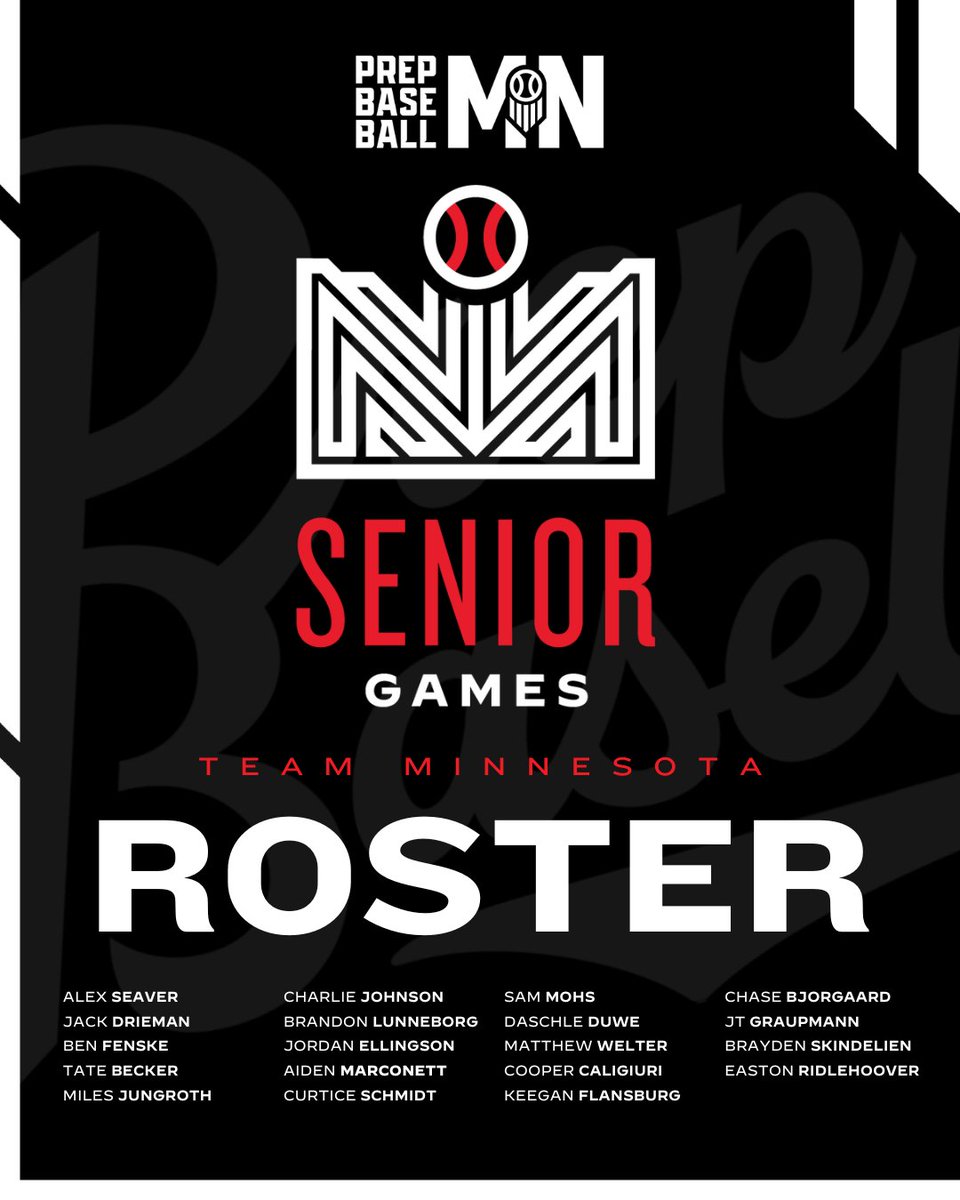 Prep Baseball Minnesota (@prepbaseballmn) on Twitter photo ๐๐ฎ๐ฉ๐๐ซ ๐๐๐ง๐ข๐จ๐ซ ๐๐๐ฆ๐๐ฌ: ๐๐๐๐ฆ ๐๐ข๐ง๐ง๐๐ฌ๐จ๐ญ๐
The Central region's best <a href="/PB_Uncommitted/">Prep Baseball Uncommitted</a> 2026s are heading to Kansas City to show off and show out.
Check out who #TeamMinnesotaใฝ๏ธ is bringing down south.
๐ต๐๐๐ ๐๐๐๐๐๐ & ๐๐๐๐๐๐๐๐ โก๏ธ ๐๐ฎ๐ฉ๐๐ซ ๐๐๐ง๐ข๐จ๐ซ ๐๐๐ฆ๐๐ฌ: ๐๐๐๐ฆ ๐๐ข๐ง๐ง๐๐ฌ๐จ๐ญ๐
The Central region's best <a href="/PB_Uncommitted/">Prep Baseball Uncommitted</a> 2026s are heading to Kansas City to show off and show out.
Check out who #TeamMinnesotaใฝ๏ธ is bringing down south.
๐ต๐๐๐ ๐๐๐๐๐๐ & ๐๐๐๐๐๐๐๐ โก๏ธ