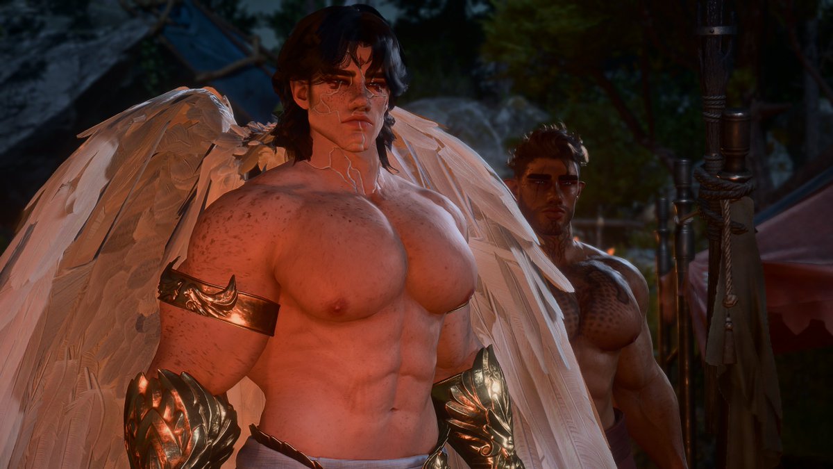 I learned to create a custom body mod for the game specifically to make the men beefier