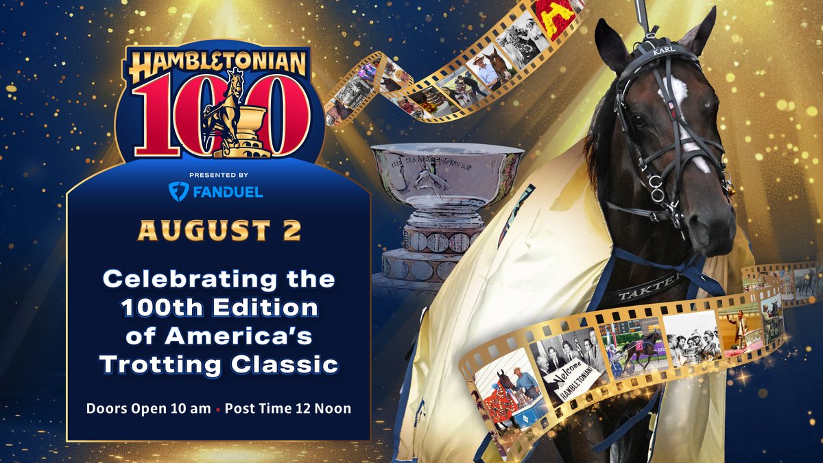 𝐇𝐀𝐌𝐁𝐎 𝐃𝐀𝐘 ✨ 

📅 Saturday, August 2nd  
🕑doors open at 10 am - 1st race post is 12 noon 

playmeadowlands.com/event/hambleto… 

#playbigm #harnessracing #hambo100