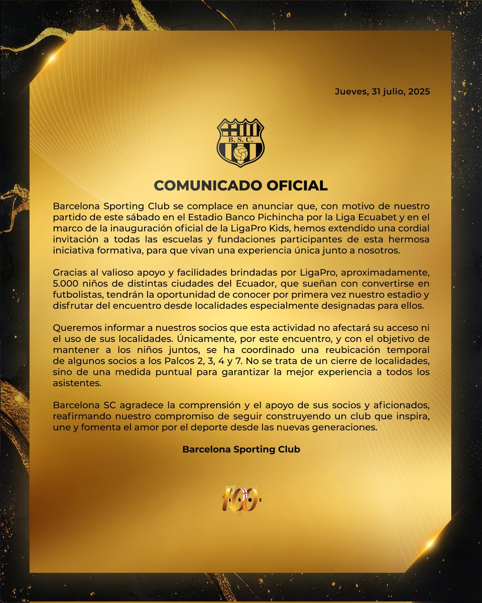 Comunicado Oficial 📝
#BarcelonaSomosTodos
