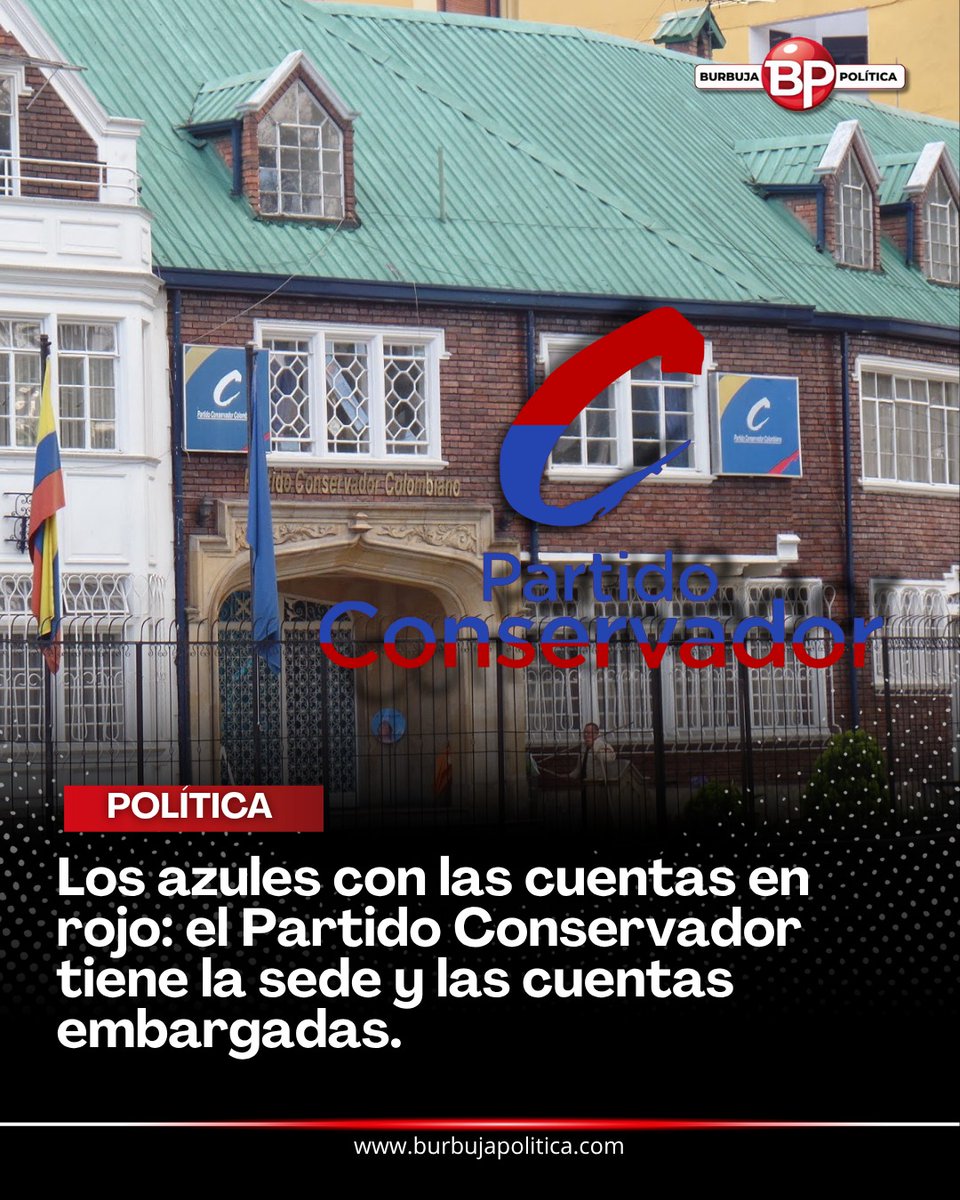 Los azules con las cuentas en rojo: el Partido Conservador tiene la sede y las cuentas embargadas.

Un informe de la revista Cambio (<a href="/estoescambio/">Cambio</a>) revela que la histórica propiedad en el Park Way está en riesgo por orden de un juez. La decisión tiene que ver con una asesoría de