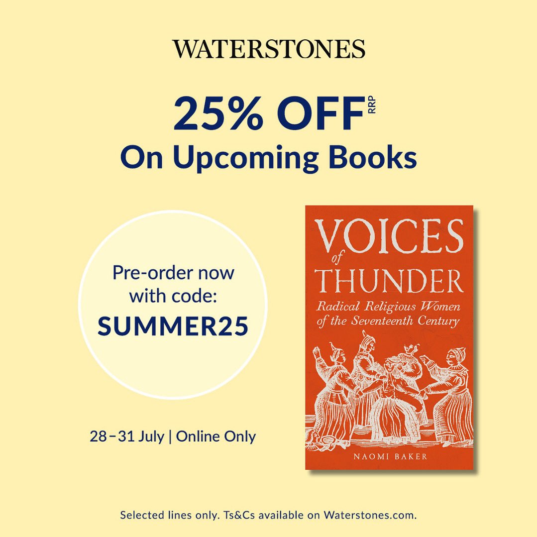 Waterstones offer ends TODAY! !

waterstones.com/books/search/t…

#earlymodern #womenshistory #WomenSupportingWomen